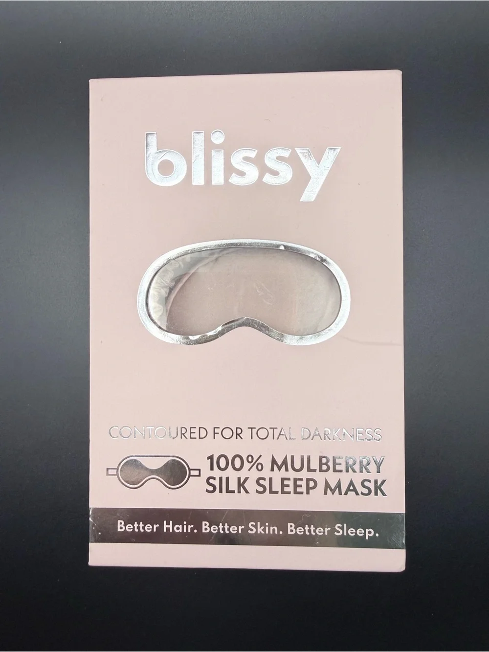 Blissy - 100% Mulberry Silk Sleep Mask - Blush Pink